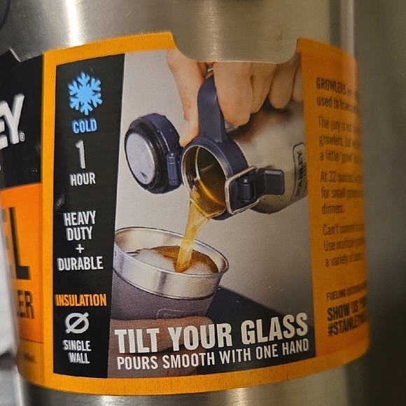 Stanley Silver and Black Steel Growler - Picture 7 of 8